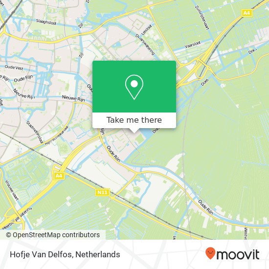 Hofje Van Delfos kaart