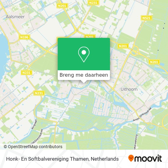 Honk- En Softbalvereniging Thamen kaart