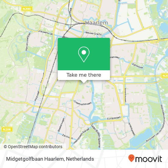 Midgetgolfbaan Haarlem kaart