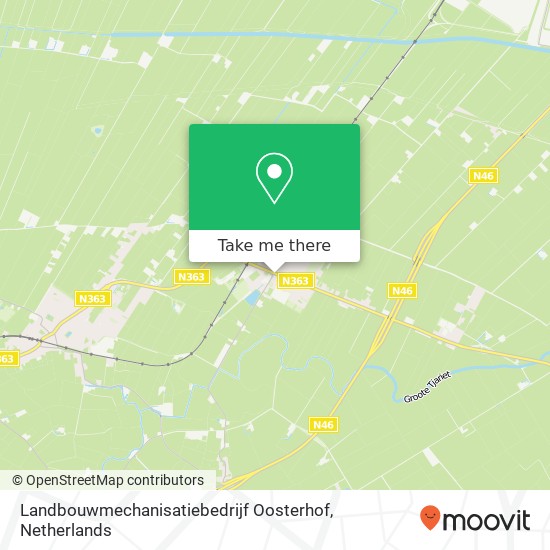 Landbouwmechanisatiebedrijf Oosterhof kaart