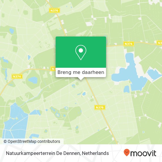 Natuurkampeerterrein De Dennen kaart