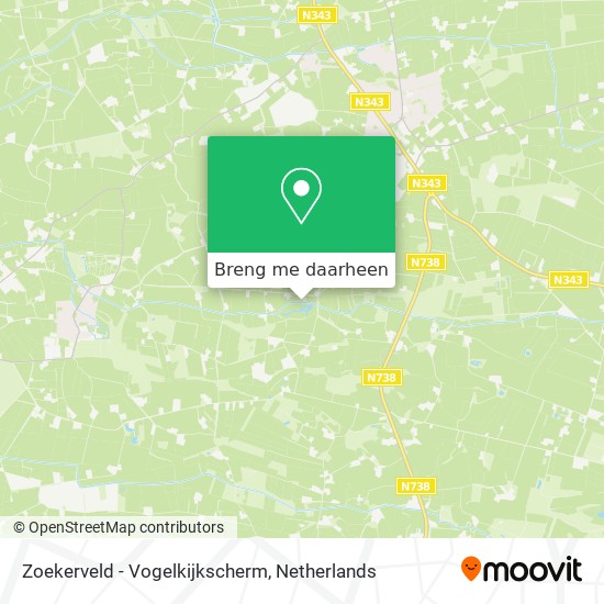 Zoekerveld - Vogelkijkscherm kaart