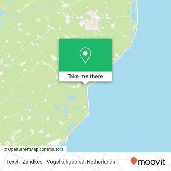 Texel - Zandkes - Vogelkijkgebied kaart