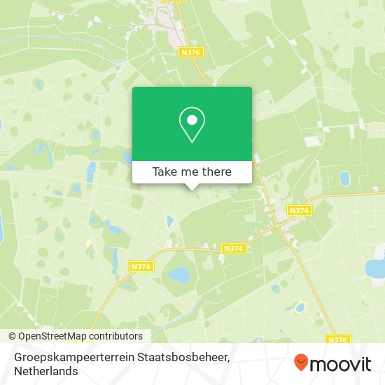 Groepskampeerterrein Staatsbosbeheer kaart