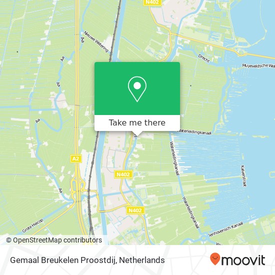 Gemaal Breukelen Proostdij kaart