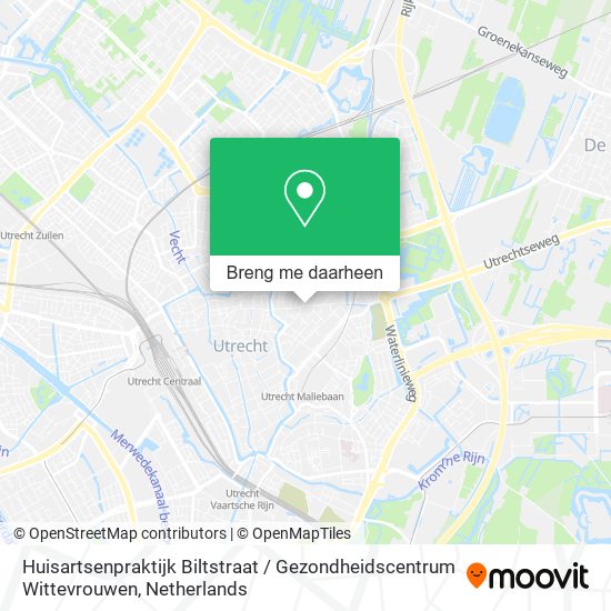 Huisartsenpraktijk Biltstraat / Gezondheidscentrum Wittevrouwen kaart