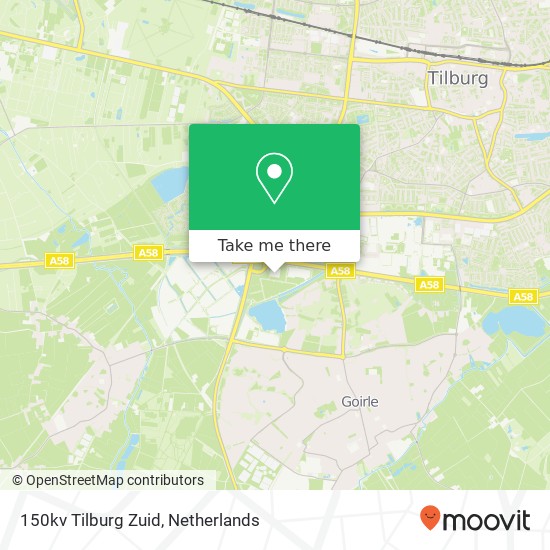 150kv Tilburg Zuid kaart