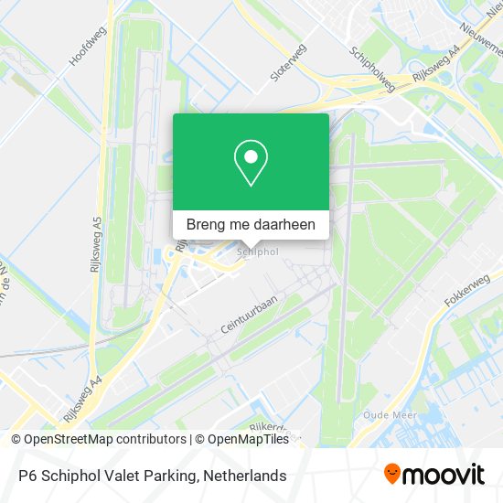 P6 Schiphol Valet Parking kaart