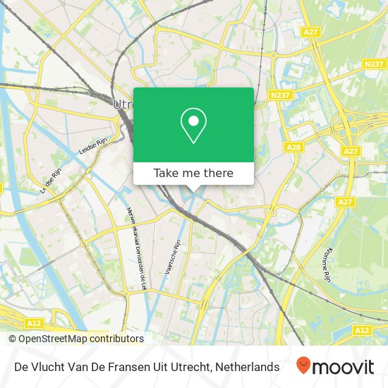 De Vlucht Van De Fransen Uit Utrecht kaart