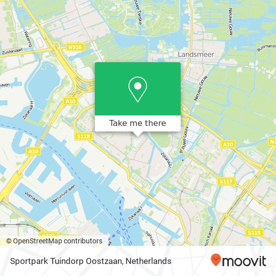 Sportpark Tuindorp Oostzaan kaart