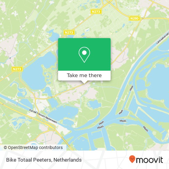 Bike Totaal Peeters kaart