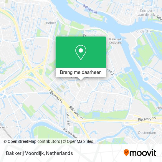 Bakkerij Voordijk kaart
