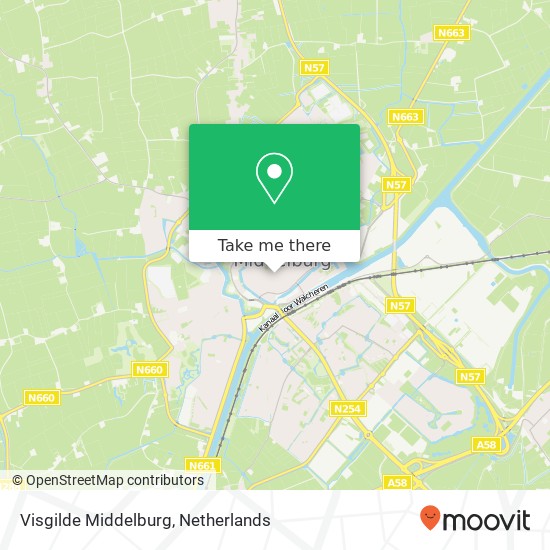 Visgilde Middelburg kaart