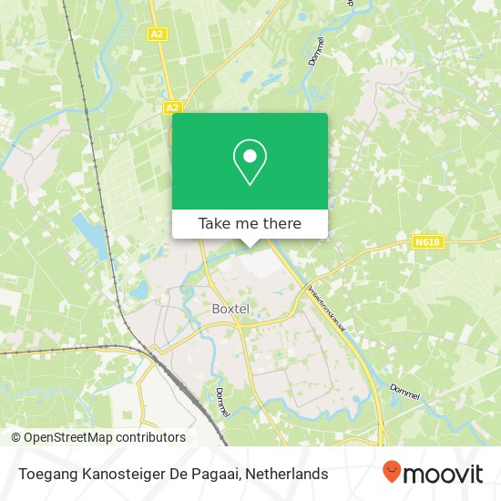 Toegang Kanosteiger De Pagaai kaart