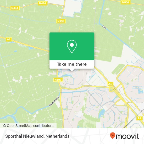 Sporthal Nieuwland kaart