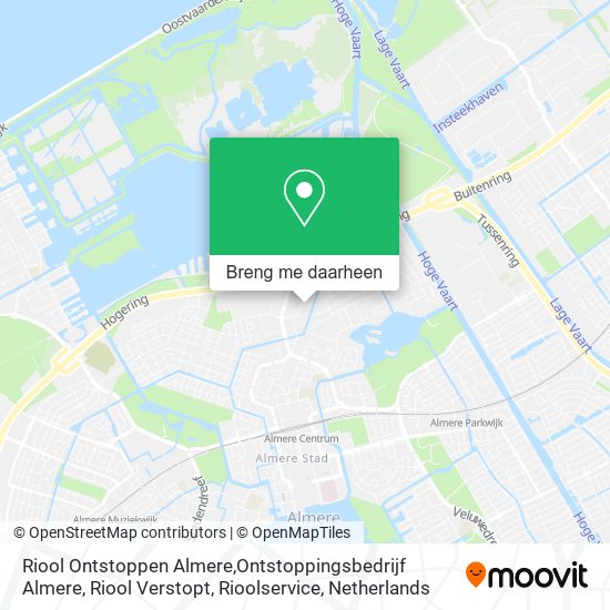 Riool Ontstoppen Almere,Ontstoppingsbedrijf Almere, Riool Verstopt, Rioolservice kaart