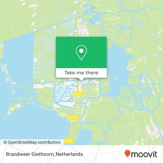 Brandweer Giethoorn kaart