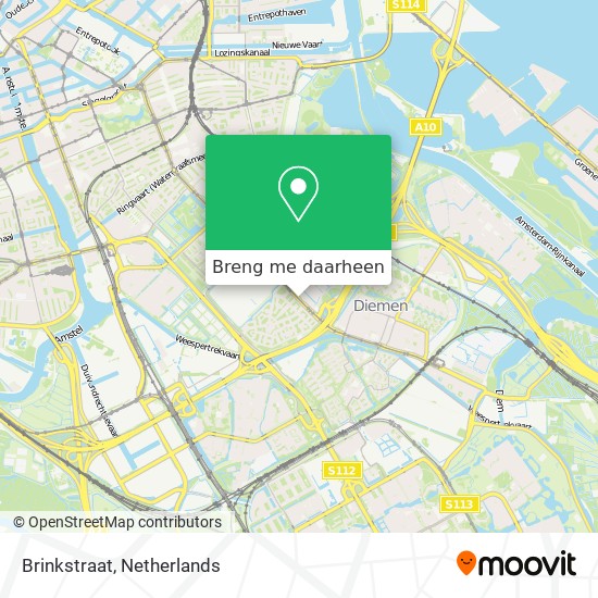 Brinkstraat kaart