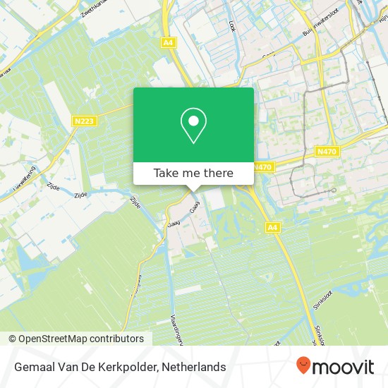 Gemaal Van De Kerkpolder kaart