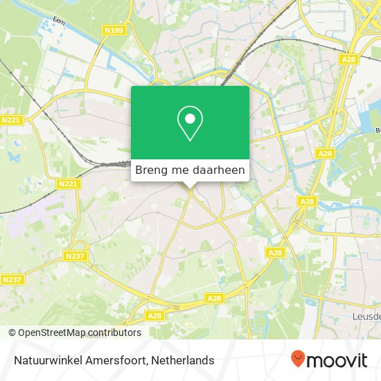 Natuurwinkel Amersfoort kaart