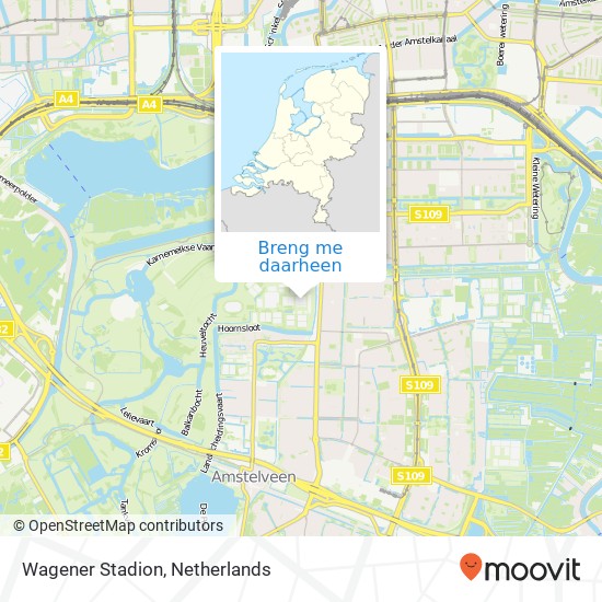 Wagener Stadion kaart