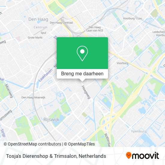 Tosja's Dierenshop & Trimsalon kaart