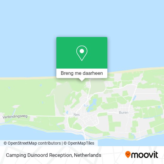 Camping Duinoord Reception kaart