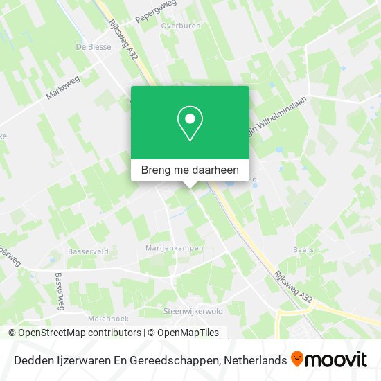 Dedden Ijzerwaren En Gereedschappen kaart
