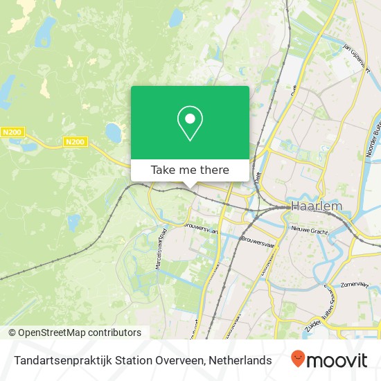 Tandartsenpraktijk Station Overveen kaart