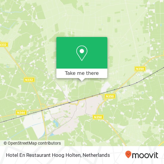 Hotel En Restaurant  Hoog Holten kaart