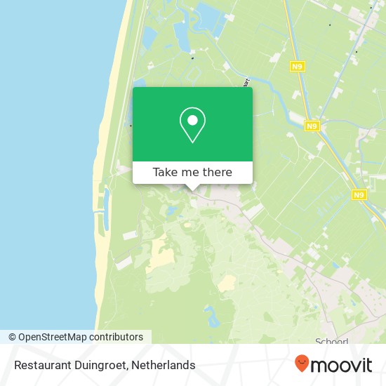 Restaurant Duingroet kaart