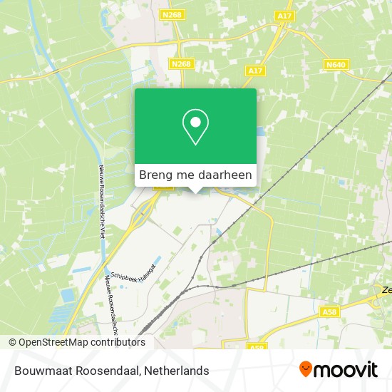 Bouwmaat Roosendaal kaart