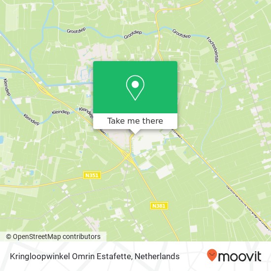 Kringloopwinkel Omrin Estafette kaart