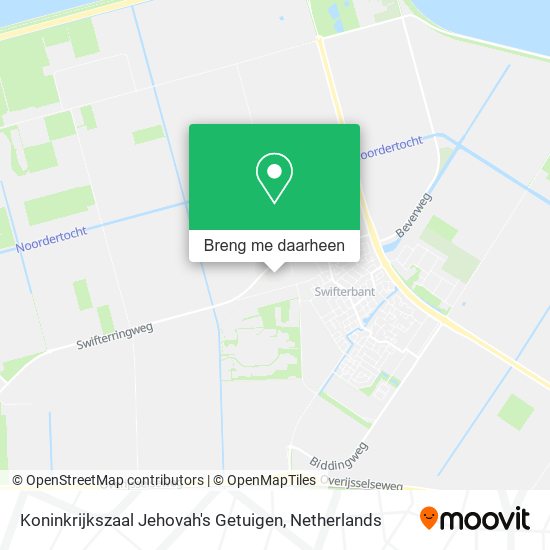 Koninkrijkszaal Jehovah's Getuigen kaart