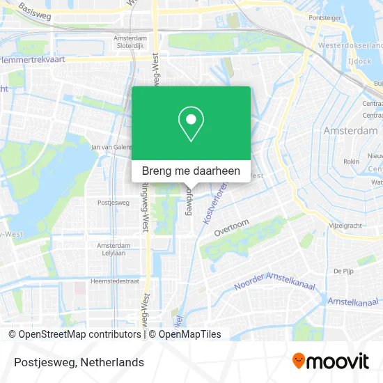 Postjesweg kaart