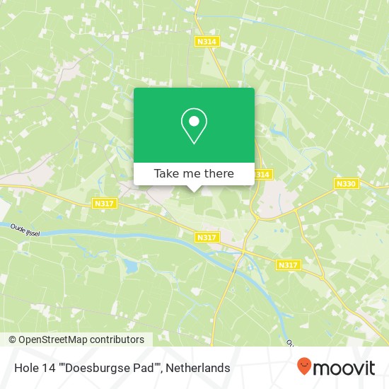 Hole 14 ""Doesburgse Pad"" kaart
