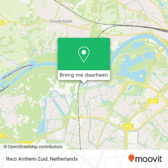 Rwzi Arnhem-Zuid kaart
