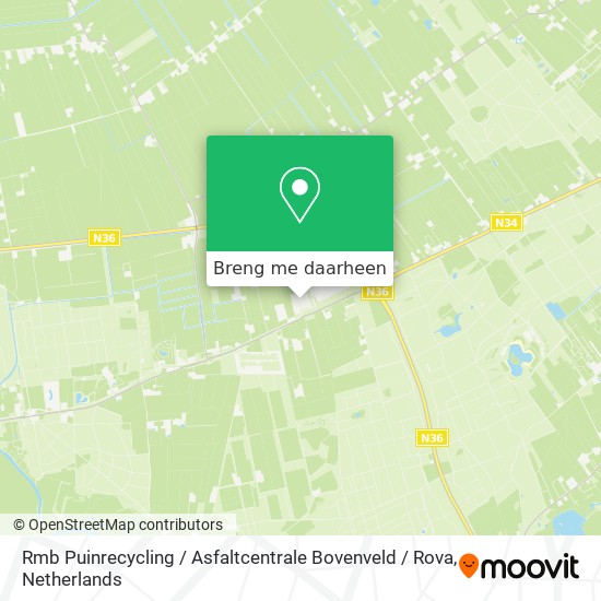 Rmb Puinrecycling / Asfaltcentrale Bovenveld / Rova kaart