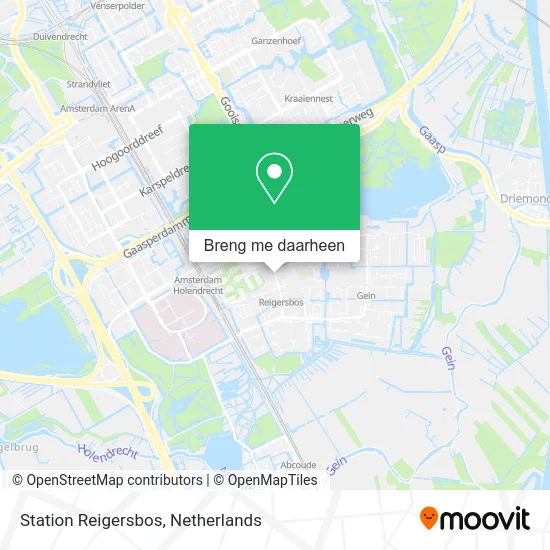 Station Reigersbos kaart