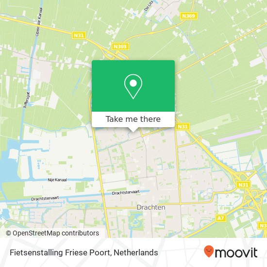 Fietsenstalling Friese Poort kaart