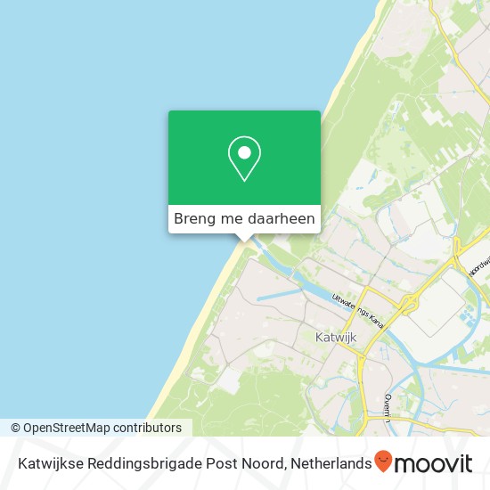 Katwijkse Reddingsbrigade Post Noord kaart