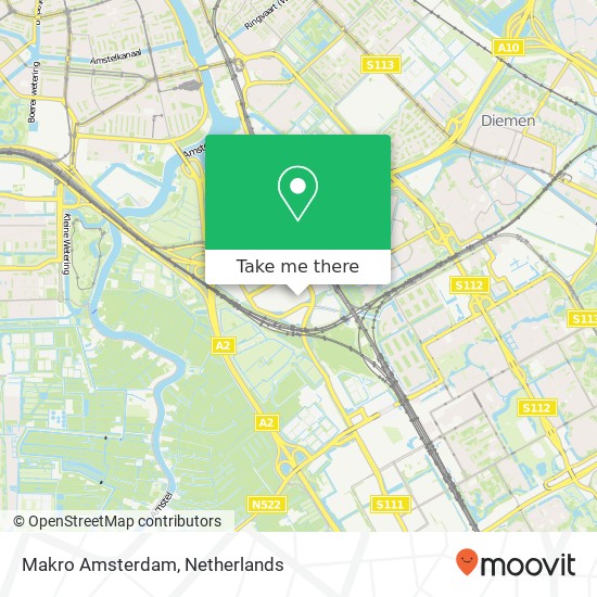 Makro Amsterdam kaart