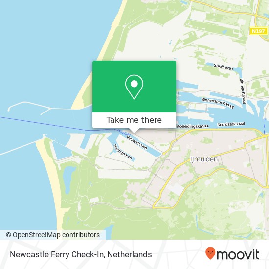 Newcastle Ferry Check-In kaart