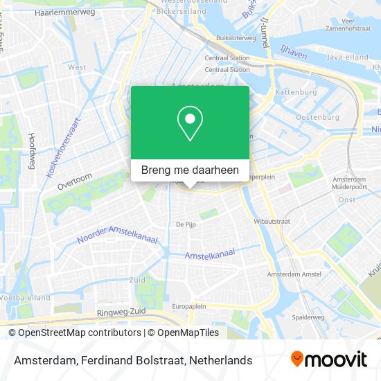 Amsterdam, Ferdinand Bolstraat kaart