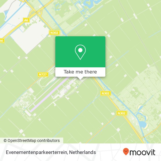 Evenementenparkeerterrein kaart