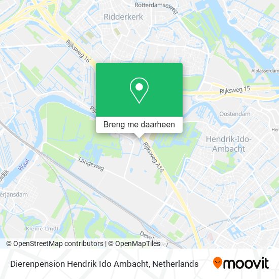 Dierenpension Hendrik Ido Ambacht kaart