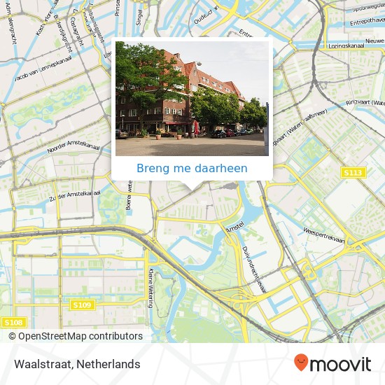 Waalstraat kaart