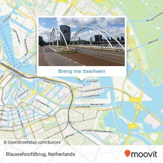 Blauwehoofdbrug kaart