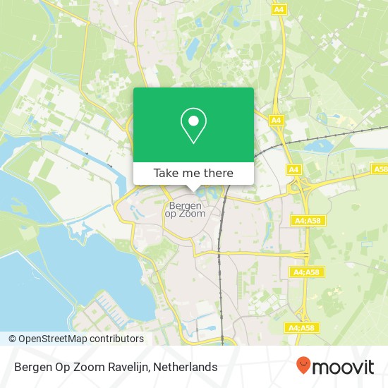 Bergen Op Zoom Ravelijn kaart