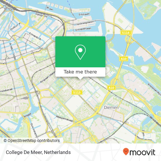 College De Meer kaart